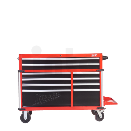 MILWAUKEE SRC46-1 46" / 117 cm vysokokapacitní dílenská ocelová skříň s 10 zásuvkami 4932478853