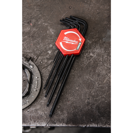 MILWAUKEE Klíč torx ve tvaru L 9 ks 4932492693