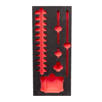 MILWAUKEE Náhradní pěna pro 1/4" dlouhé průmyslové hlavice. Velikost 417x177 mm 4932493385