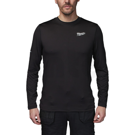 MILWAUKEE WORKSKIN CWB LS BL XL spodní triko do chladného počasí s dlouhým rukávem černé, velikost XL 4932498286