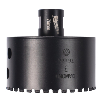 MILWAUKEE Vrták do obkladů a dlažby Diamond Max Ø 76 mm s upínáním M14, 1 ks 4932498363