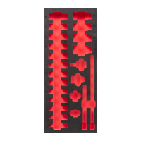 MILWAUKEE Náhradní pěna pro sadu dlouhých průmyslových hlavic 3/8", rozměr 417x177 mm 4932493389