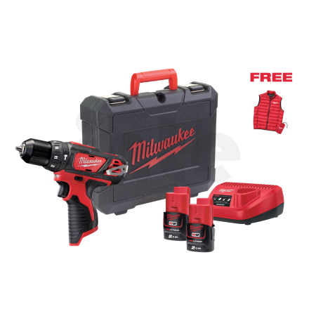 MILWAUKEE M12 BPDMC-202C POWER PACK IN2 Aku kompaktní příklepová vrtačka 4933499465