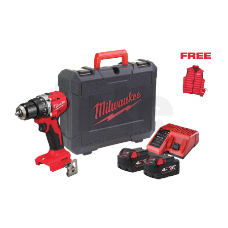 MILWAUKEE M18 BLPDRCMC-402C Aku příklepová vrtačka, vesta, POWER PACK IN2 MONAKO 2025 4933499458