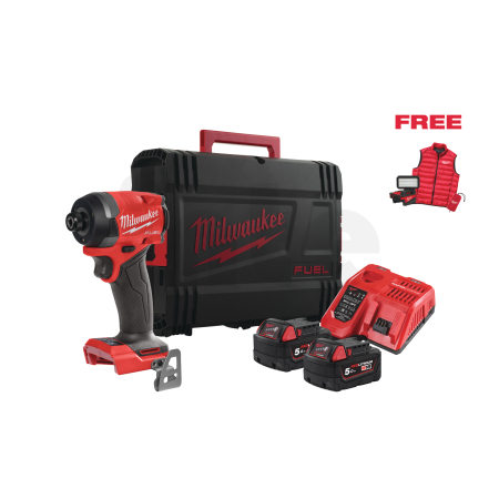 MILWAUKEE M18 FID3MC-502X 1/4" HEX rázový šroubovák/utahovák POWER PACK IN2 4933499450