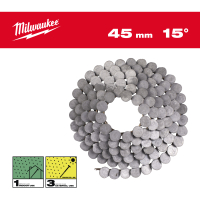 MILWAUKEE Hřebíky 15° prstencové RH 3,05 x 45 mm/RS/HDG-1440 ks 4932499324