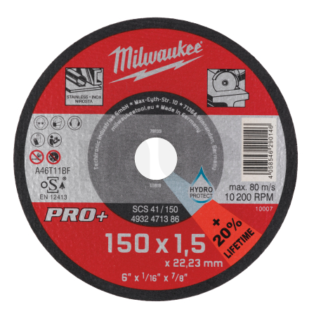 MILWAUKEE CutW SCS 41/150X1 PRO+ řezný kotouč - 1ks 4932471386