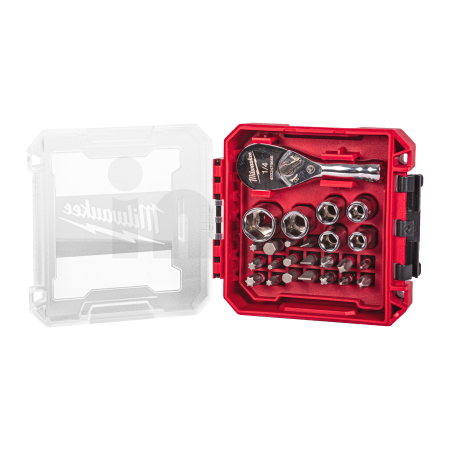 MILWAUKEE Sada kompaktních ráčen 1/4˝ kufříku kompatibilním s PACKOUT™ 25 ks 4932499470