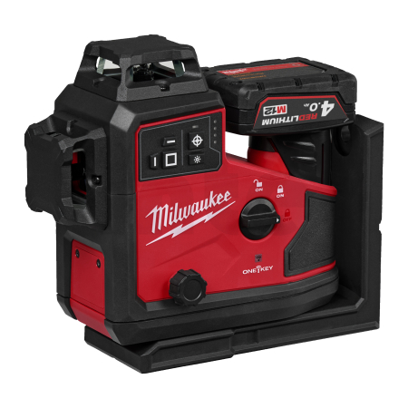 MILWAUKEE M12 A3PLO-401C zelený laser s automatickým zarovnáním 360° ve 3 rovinách 4933499002