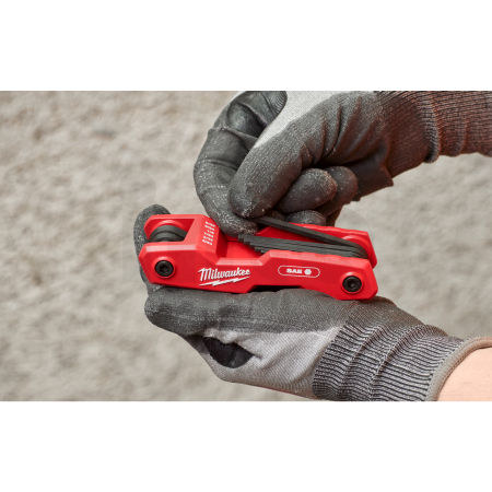 MILWAUKEE Sada skládacích šestihranných imperiálních klíčů 9 ks 4932493614