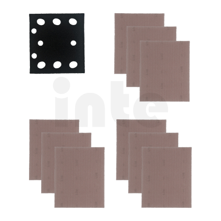 MILWAUKEE Power Grid 115 x 107 mm, H&L, GR 80/120/180, sada s podložkou Pad Saver – 10 ks 4932500197