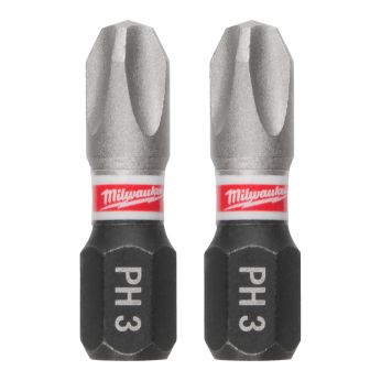 MILWAUKEE Šroubovací bity PH 3 x 25 mm SHOCKWAVE Impact Duty 3 ks 4932500354