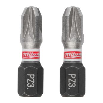 MILWAUKEE Šroubovací bity PZ3 x 25 mm SHOCKWAVE Impact Duty 3 ks 4932500357