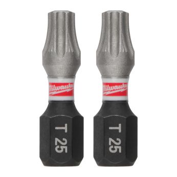 MILWAUKEE Šroubovací bit Shockwave Impact Duty TX25, 25mm, 3ks 4932500364