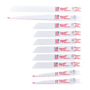 MILWAUKEE Sada pilových plátků SAWZALL (10 ks) 49472211