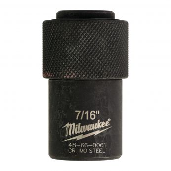 MILWAUKEE Adaptér: z ½″ čtvercového na <fraction d="16" n="7"/>″ 11mm šestihran. Pro <fraction d="16" n="7"/>″ hadovité a příkle