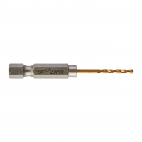 MILWAUKEE HSS-TiN Red Hex 2 mm - 2 ks 48894703