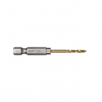 MILWAUKEE HSS-TiN Red Hex 2.5 mm - 2 ks 48894704