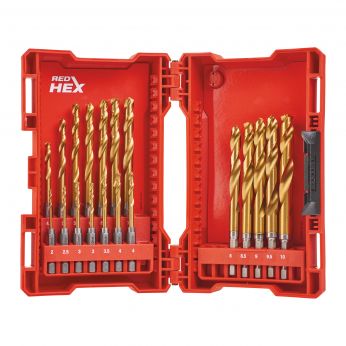 MILWAUKEE Vrták do kovu RED HEX HSS-G TiN Ø  19ks set  48894760