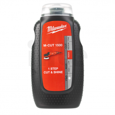 MILWAUKEE Leštící přípravek M-Cut 1500 (250 ml). Leštěnka s hrubým zrnem 1500 pro odstranění hlubokých škrábanců bez poškození l