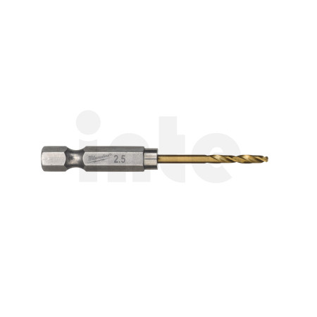 MILWAUKEE Vrtáky do kovu RED HEX - SHOCKWAVE HSS-G TiN, 2.5 mm - 2 ks 48894704