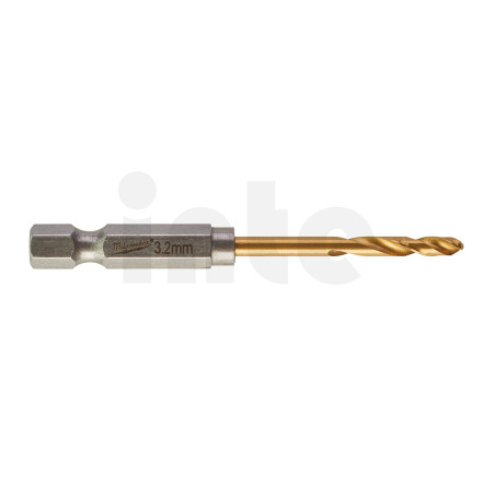 MILWAUKEE Vrtáky do kovu RED HEX - SHOCKWAVE HSS-G TiN, 3.2 mm - 2 ks 48894706
