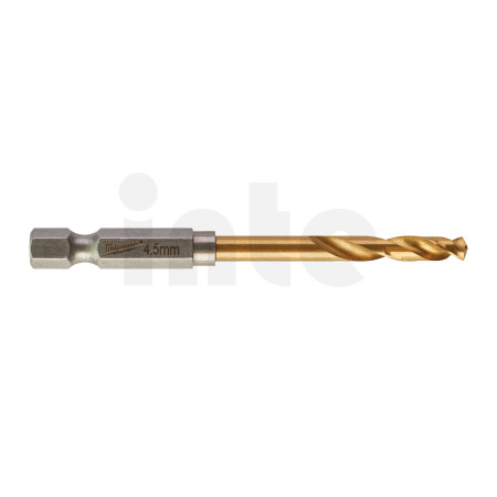 MILWAUKEE Vrtáky do kovu RED HEX - SHOCKWAVE HSS-G TiN, 4.5 mm - 1 ks 48894710