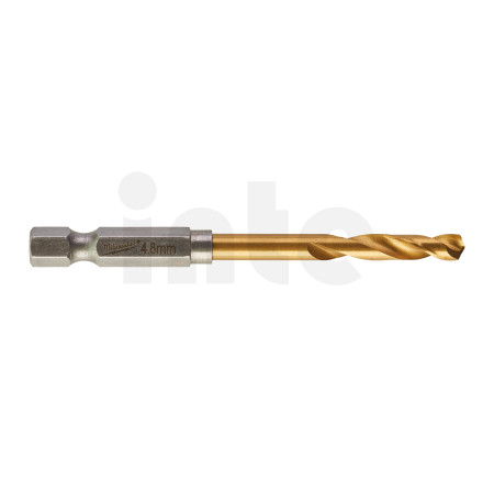 MILWAUKEE Vrtáky do kovu RED HEX - SHOCKWAVE HSS-G TiN, 4.8 mm - 1 ks 48894711