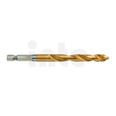 MILWAUKEE Vrtáky do kovu RED HEX - SHOCKWAVE HSS-G TiN, 8 mm - 1 ks 48894719