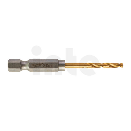 MILWAUKEE Vrtáky do kovu RED HEX - SHOCKWAVE HSS-G TiN, 3 mm - 2 ks 48894763
