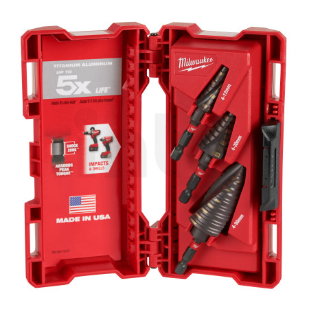 MILWAUKEE Sada stupňovitých vrtáků SHOCKWAVE™ Impact Duty 3 ks 48899266