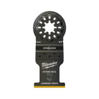 MILWAUKEE Univerzální nůž 35 mm s tvrdokovovými zuby pro ponorné řezy zaručuje velmi dlouhou životnost (30x delší životnost než 