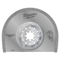 MILWAUKEE Nůž 1,2 mm s diamantovými zrny pro odstraňování spárovacích hmot zaručuje velmi dlouhou životnost. Pro odstraňování po