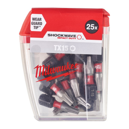 MILWAUKEE Šroubovací bity ShW TX15 25mm-25ks 4932430873