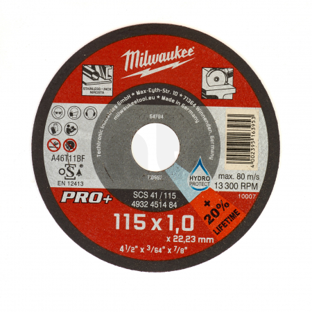 MILWAUKEE CutWSCS 41/115X1 PRO+ řezný kotouč - 1ks 4932451484