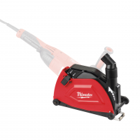 MILWAUKEE Ochrana proti prachu pro řezání - DEC 230  k Ø 180 - 230 mm AG 22, nastavení hloubky klíče od 5 - 60 mm. Řezací vodítk
