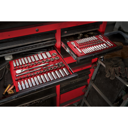 MILWAUKEE Sada ráčny 1/4˝ a metrických a palcových nástrčných klíčů (50 ks) 4932464944