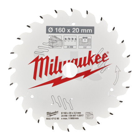 MILWAUKEE CSB P W 160 x 20 x 2.2 x 24ATB 4932471290