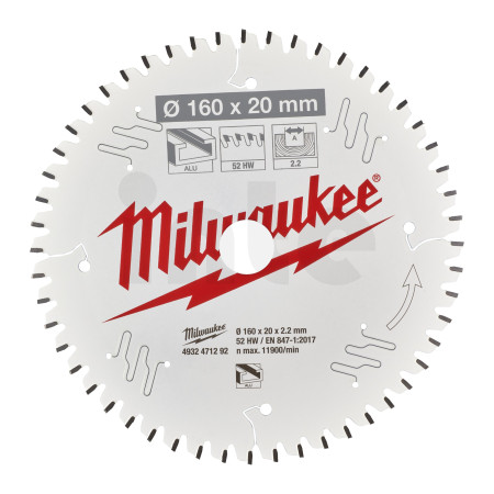 MILWAUKEE CSB P Alu160 x 20 x 2.2 x 52TF 4932471292