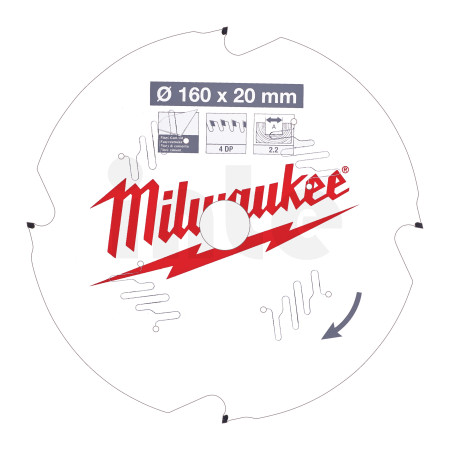 MILWAUKEE CSB P FC160 x 20 x 2.2 x 4D 4932471293