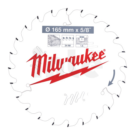 MILWAUKEE CSB P W 165 x 5/8 x 1.6 x 24ATB 4932471311