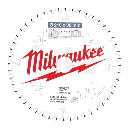 MILWAUKEE CSB MS W 210 x 30 x 2.8 x 48ATB 4932471325