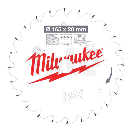 MILWAUKEE CSB P W 165 x 20 x 1.6 x 24ATB 4932471931