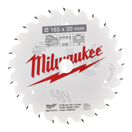 MILWAUKEE CSB P W 165 x 20 x 1.6 x 24ATB 4932471931
