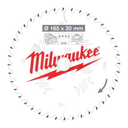MILWAUKEE CSB P W 165 x 20 x 1.6 x 40ATB 4932471932
