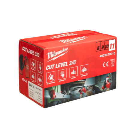 MILWAUKEE Rukavice CutC - 11/XXL – 144 párů 4932479015