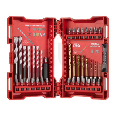 MILWAUKEE Bity a vrtáky do multimateriálu Shockwave - 39 ks 4932479853