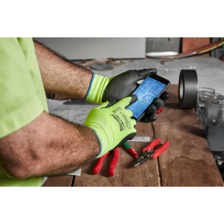 MILWAUKEE Rukavice Hi-Vis Cut Cut B - 7/S - 1 pár 4932479921
