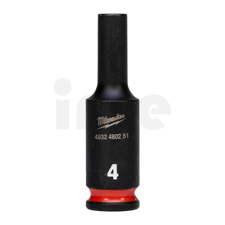 MILWAUKEE Průmyslové hlavice Shockwave 1/4" HEX 4mm dlouhé 4932480251