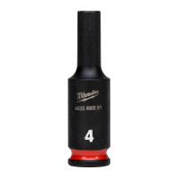 MILWAUKEE Průmyslové hlavice Shockwave 1/4" HEX 4mm dlouhé 4932480251